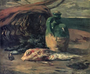 Martwa natura z rybami